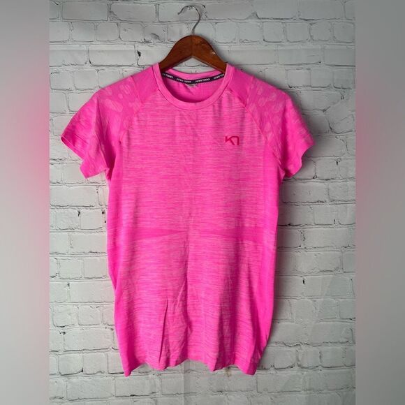 Kari Traa Pink Short Sleeve Top Base Layer Size S - Picture 1 of 4
